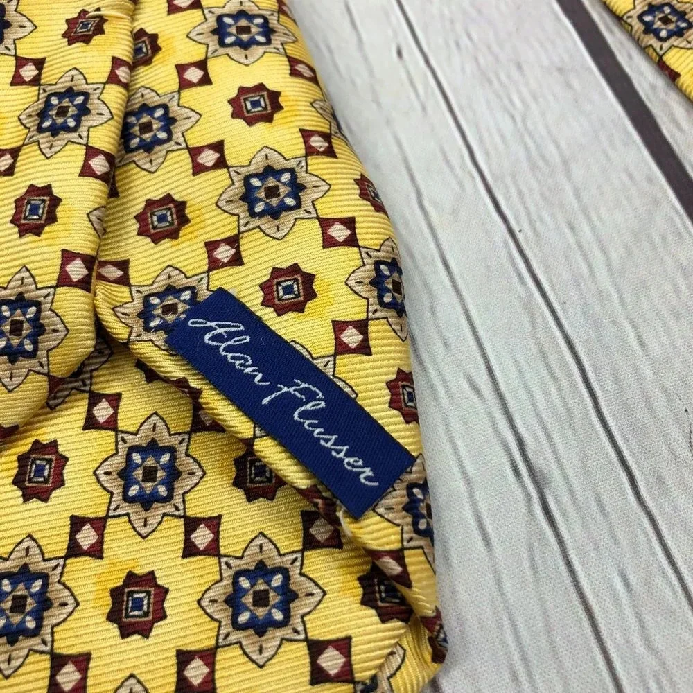 Alan flusser silk Tie preppy business office attire